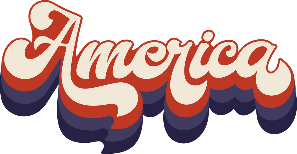 America Retro Clipart.